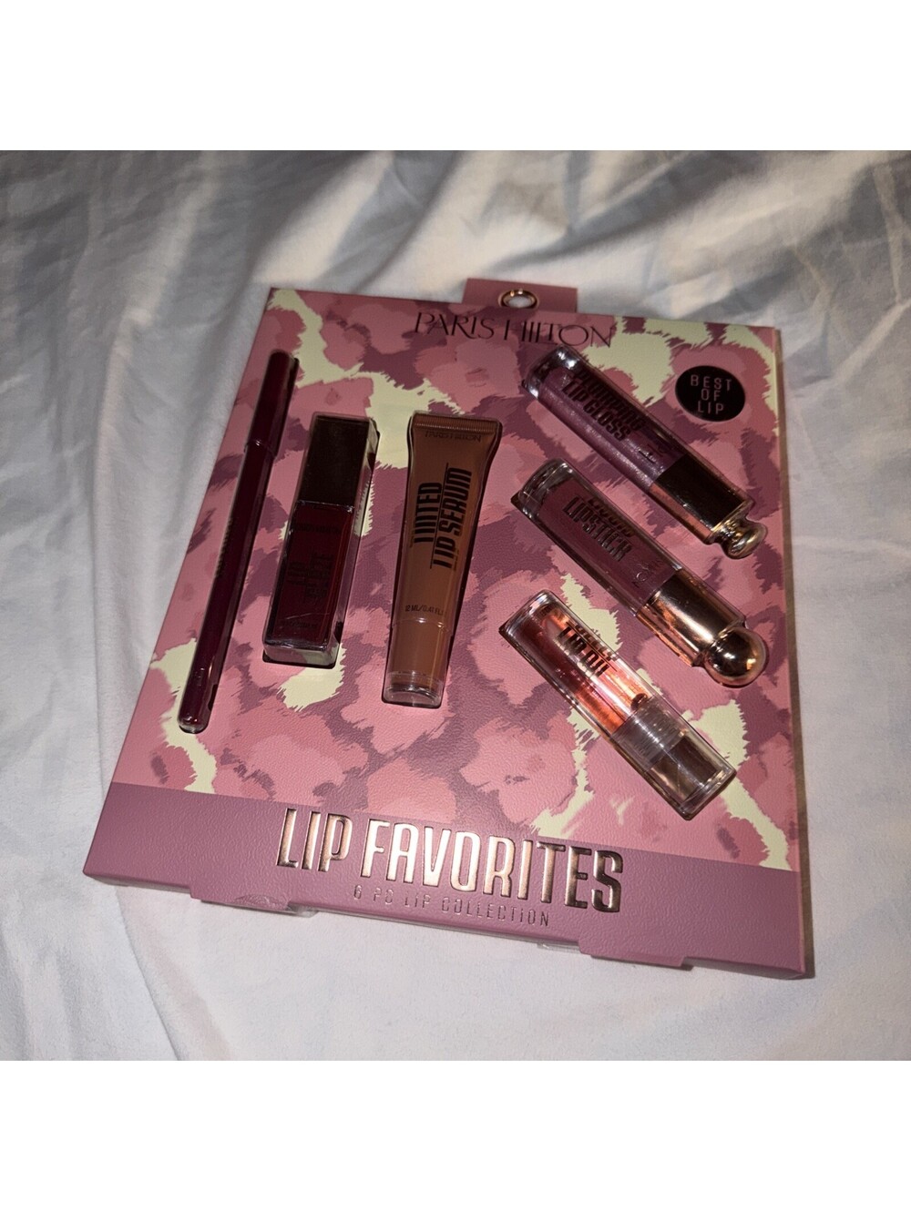 Paris Hilton 5-Piece Lip Favorites Set Lip Gloss Lipstick Liner New Sealed